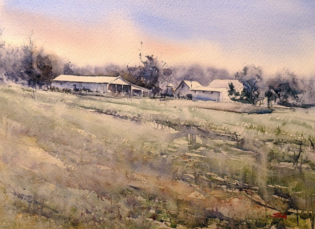 Todd Saal AIS, Wakeup Nolensville, Watercolor, 15 x 11 inches, $1,200