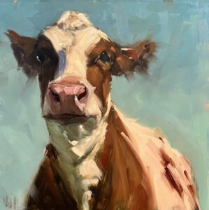 Patty Voje, Mr. Right, Oil on board, 8 x 8 inches - SOLD -