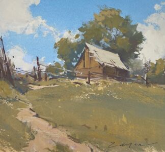 Allie Zeyer AIS, Solitude, Gouache, 6 x 6 inches - SOLD -