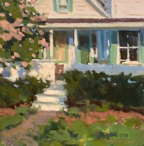 Anne Blair Brown AISM, Seaside Cottage, Acrylic, 20 x 20 inches, $4,200