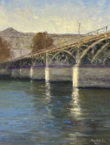 Mark Daly AIS, Point des Artes, Paris, Oil on canvas, 16 x 20 inches, $3750