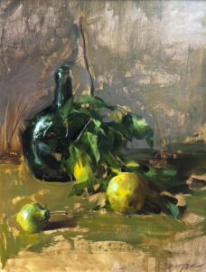 Quang Ho AISM, Arrangement with Pear Branch, Oil on linen, 18 x 24 inches - SOLD -