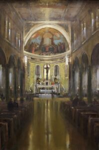 Roger Dale Brown AISM, Reflecting, Oil on linen, 36 x 24 inches, $9,000