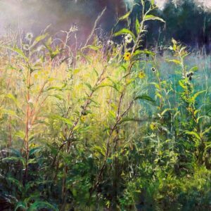 Doreen St. John AIS, Morning Conversations, Soft pastel, 18 x 18 inches, $1,950