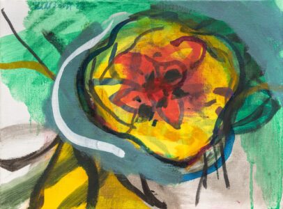 Bill Scott, A Flower for You I, 2022, Oil on canvas, 9 x 12 inches