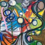 Bill Scott, Bas-Relief I, 2021, Oil on canvas, 29 x 27 inches
