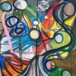 Bill Scott, Bas-Relief I, 2021, Oil on canvas, 29 x 27 inches