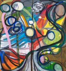 Bill Scott, Bas-Relief I, 2021, Oil on canvas, 29 x 27 inches