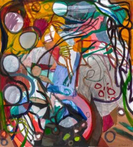 Bill Scott, Winter Flowers, 2016 reworked in 2023, Oil on canvas, 43 x 39 inches