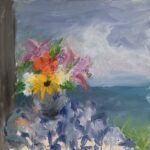 Mary Page Evans, Seaside Tablescape, Oil on canvas, 20 x 20 inches