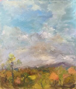 Mary Page Evans, Virginia Mountain, Oil on canvas, 50 x 42 ½ inches