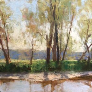 Jon Redmond, Brandywine (Spring), 2023, Oil on panel, 10 x 10 inches - SOLD -