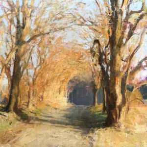 Jon Redmond, Osage, 2023, Oil on panel, 10 x 10 inches