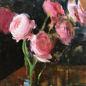 Jon Redmond, Ranunculus, 2023, Oil on panel, 10 x 10 inches - SOLD -