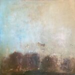 Sandrine Kern, Je T'aime, oil and wax on canvas, 36 x 36 inches