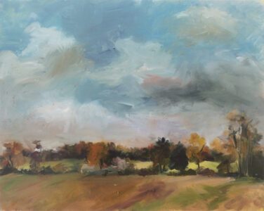Mary Page Evans, Large Sussex, Oil on canvas, 45 x 57 inches - SOLD -