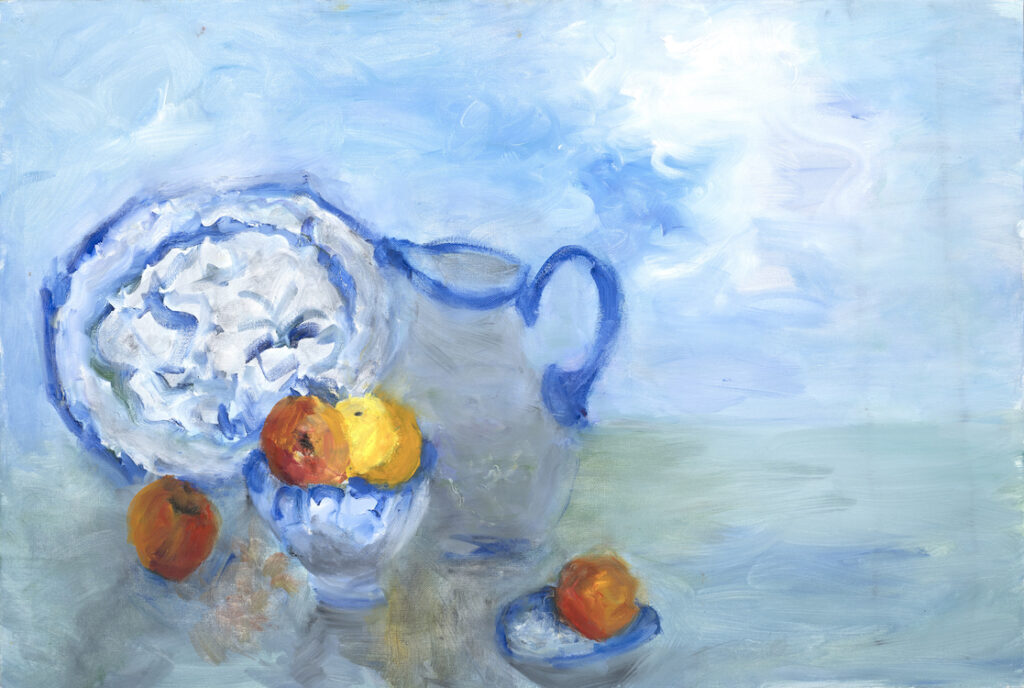 Mary Page Evans, Sea Glass, Oil on canvas, 24 ½ x 36 ½ inches