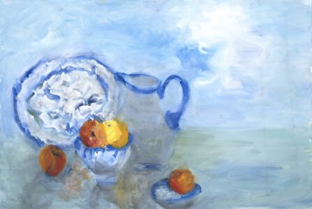 Mary Page Evans, Sea Glass, Oil on canvas, 24 ½ x 36 ½ inches