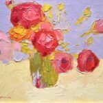 Carol Maguire, Roses, 2023, Oil on panel, 11 x 14 inches