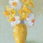 Carol Maguire, Daffs in Yellow, 2023, Oil on panel, 10 x 8 inches