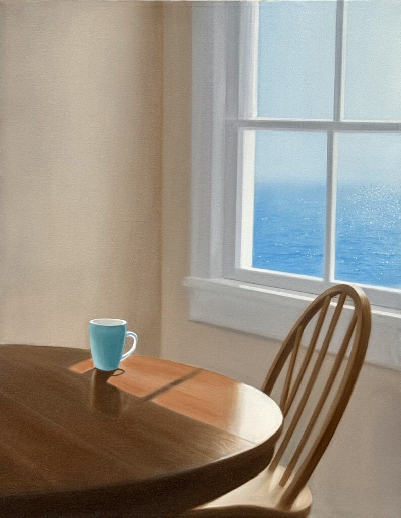 Heidi Palmer, Pause, 2025, Oil on canvas, 28 x 22 inches