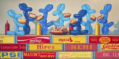 Robert C. Jackson, Primary Meal, Oil on linen, 30 x 60 inches