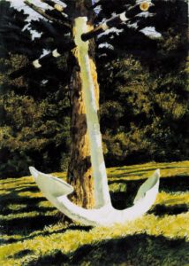 Jamie Wyeth, Giant Anchor, 1985, Watercolor on paper, 30 x 21 inches - SOLD -
