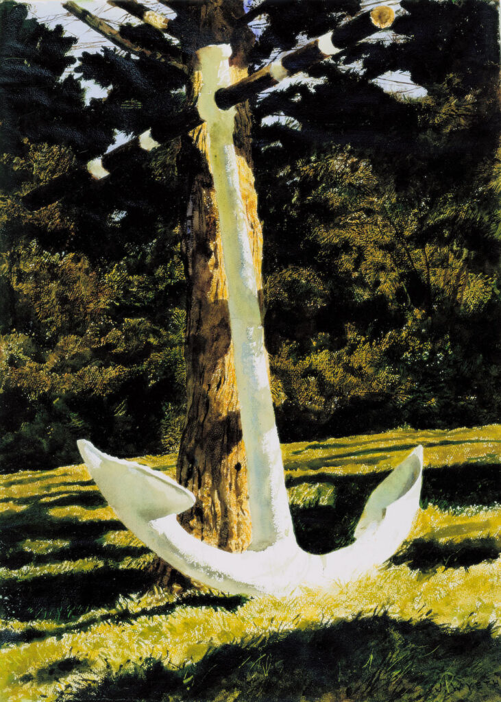 Jamie Wyeth, Giant Anchor, 1985, Watercolor on paper, 30 x 21 inches - SOLD -