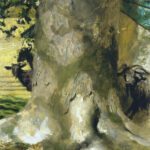 Jamie Wyeth, Goat Tree, 2006, Combined mediums on toned board, 37 ½ x 35 ½ inches