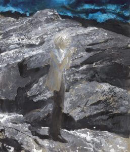 Jamie Wyeth, The Sea, Photographed, 2012, Combined mediums on toned paper board, 31 x 26 ¾ inches