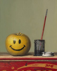 Robert C. Jackson, Making Happy, Oil on panel, 10 x 8 inches