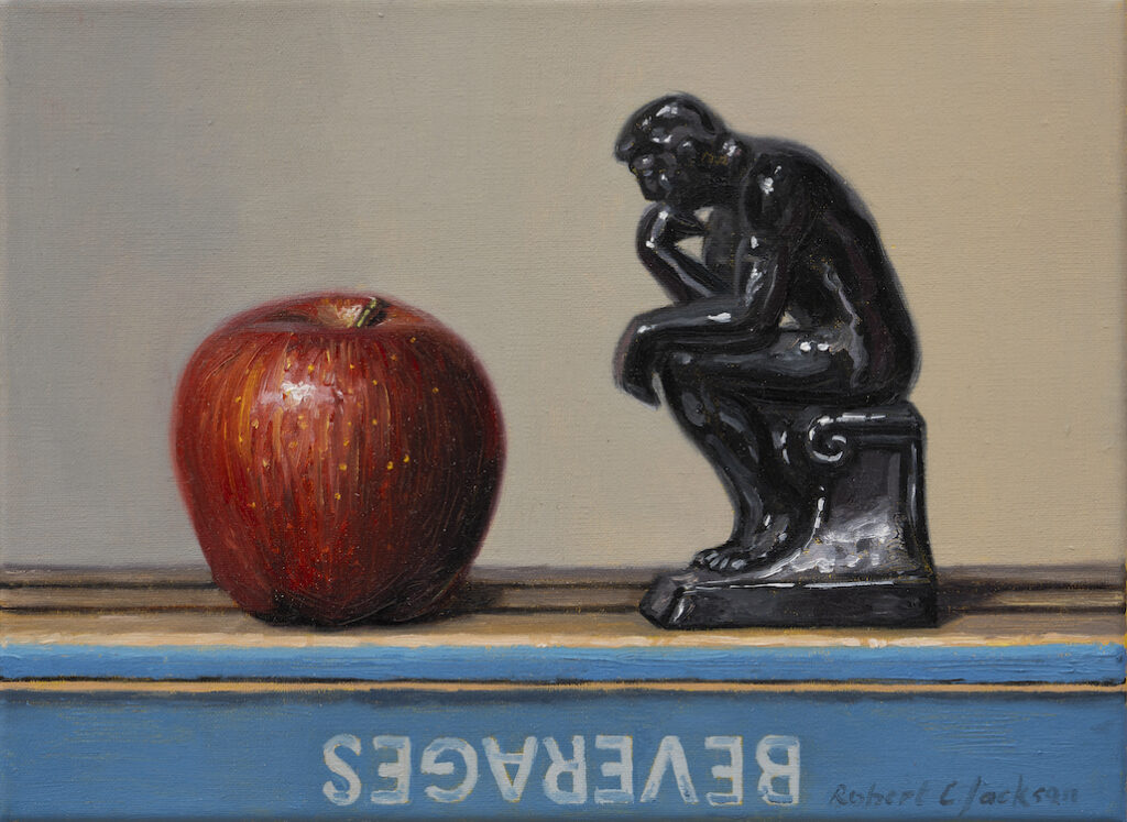 Robert C. Jackson, Pondering Life, Oil on linen, 9 x 12 inches