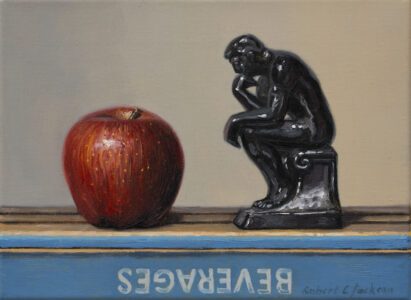 Robert C. Jackson, Pondering Life, Oil on linen, 9 x 12 inches