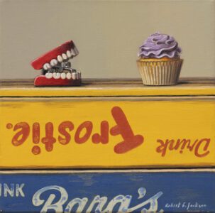 Robert C. Jackson, Ready to Bite, Oil on linen, 12 x 12 inches