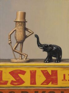 Robert C. Jackson, Working for Peanuts, Oil on linen, 16 x 12 inches