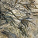 Jane Morris Pack, Quail, 2023, Mixed media on paper, 17 1/3 x 12 1/4 inches