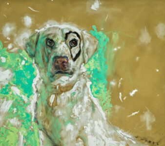 Jamie Wyeth, Kleberg: Onion Snow, 2024, Watercolor, acrylic, charcoal and gouache on toned board, 17 ½ x 20 inches - SOLD -