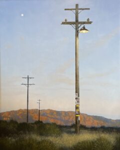 Francis DiFronzo, Sentinels, Oil over watercolor and gouache on panel, 24 x 30 inches