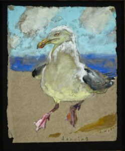 Jamie Wyeth, Dancing, 2024, Watercolor and acrylic on hand woven paper, 15 x 12 inches