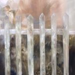 Sarah McRae Morton, Houndstooth Windlaced, 2024, Oil on linen, 44 x 24 inches