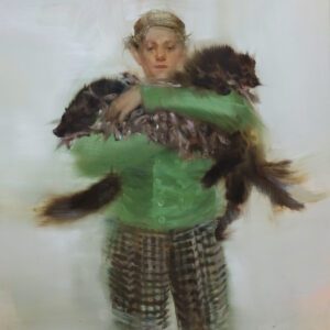 Sarah McRae Morton, King Fisher, 2024, Oil on linen, 36 x 36 inches - SOLD -