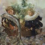 Sarah McRae Morton, The Scale, the Flue, Soar or Sink, 2024, Oil on panel, 16 x 16 inches