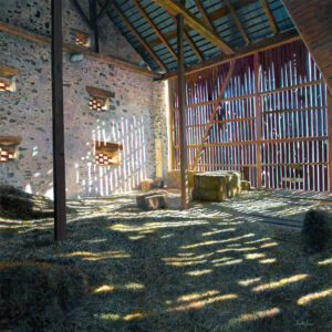 Timothy Barr, Barn Owl, 2024, Oil on panel, 24 x 24 inches - SOLD -