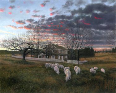 Timothy Barr, Daniel Boone Homestead, 2024, Oil on panel, 16 x 20 inches - SOLD -