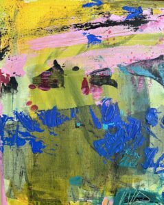 Vicki Vinton, Tracks 1, 2024, Mixed media on canvas, 20 x 16 inches - SOLD -