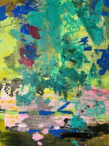 Vicki Vinton, Tracks 2, 2024, Mixed media on canvas, 20 x 16 inches