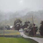 Michael Allen, Burning Through, 2024, Oil on Linen Mounted to Panel, 20 x 16 ½ inches