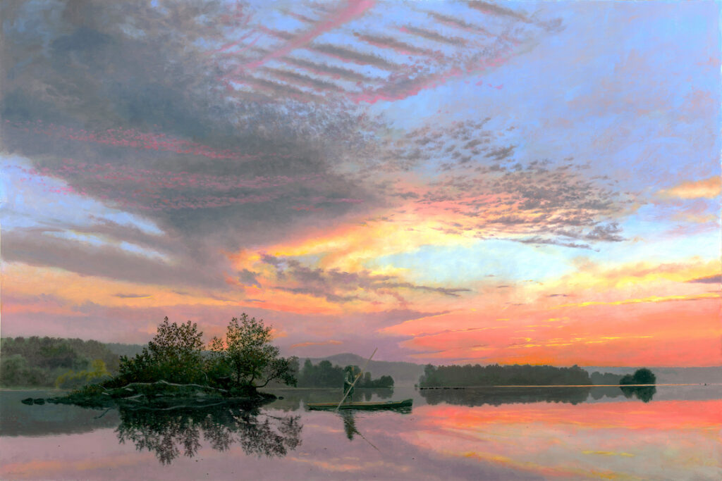 Timothy Barr, Circa 1608, 2024, Oil on panel, 32 x 48 inches