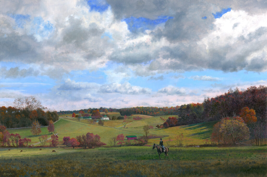 Timothy Barr, Apple Grove Road, 2024, Oil on panel, 20 x 30 inches - SOLD -