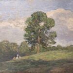 N.C. Wyeth (1882-1945), Figures in a Landscape, ca. 1906-1910, Oil on canvas, 15 ½ x 19 ½ inches